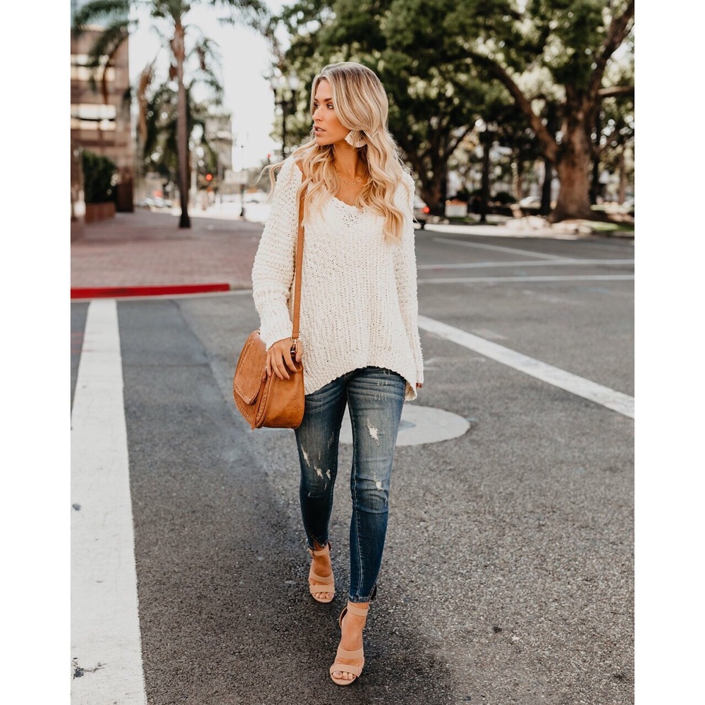 >>LAST<< Carrie Popcorn Textured Sweater - Natural - Picture 4 of 5